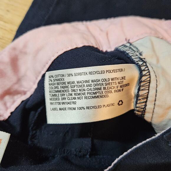 Cat & Jack Girl's Size 6 Navy Straight Leg Chino School Uniform Pants - Picture 3 of 4